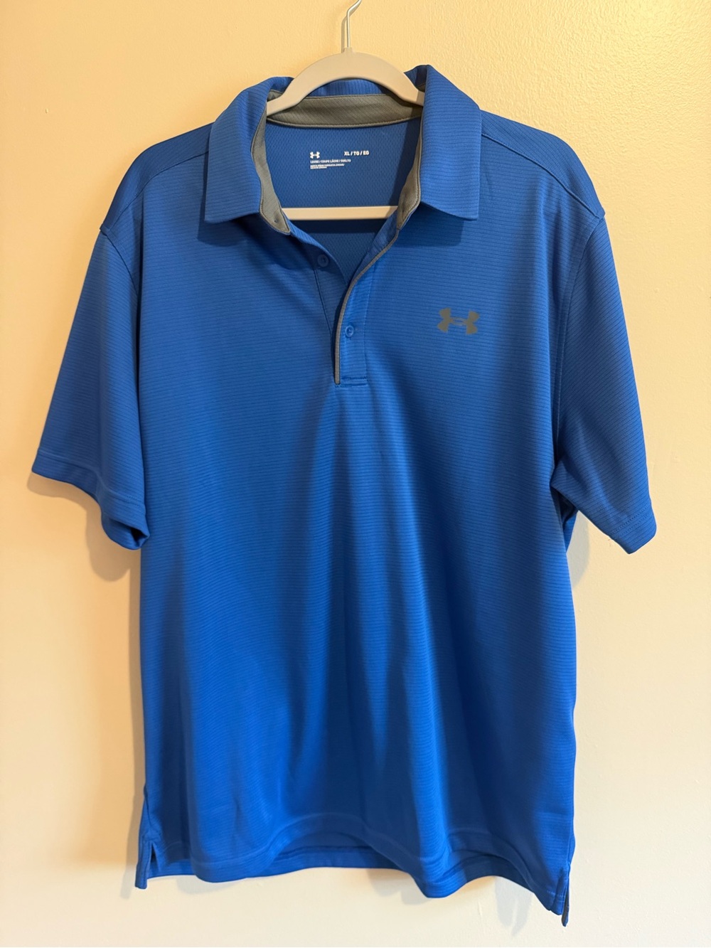 Under Armour Men’s Royal Blue Polo with Gray Trim XL